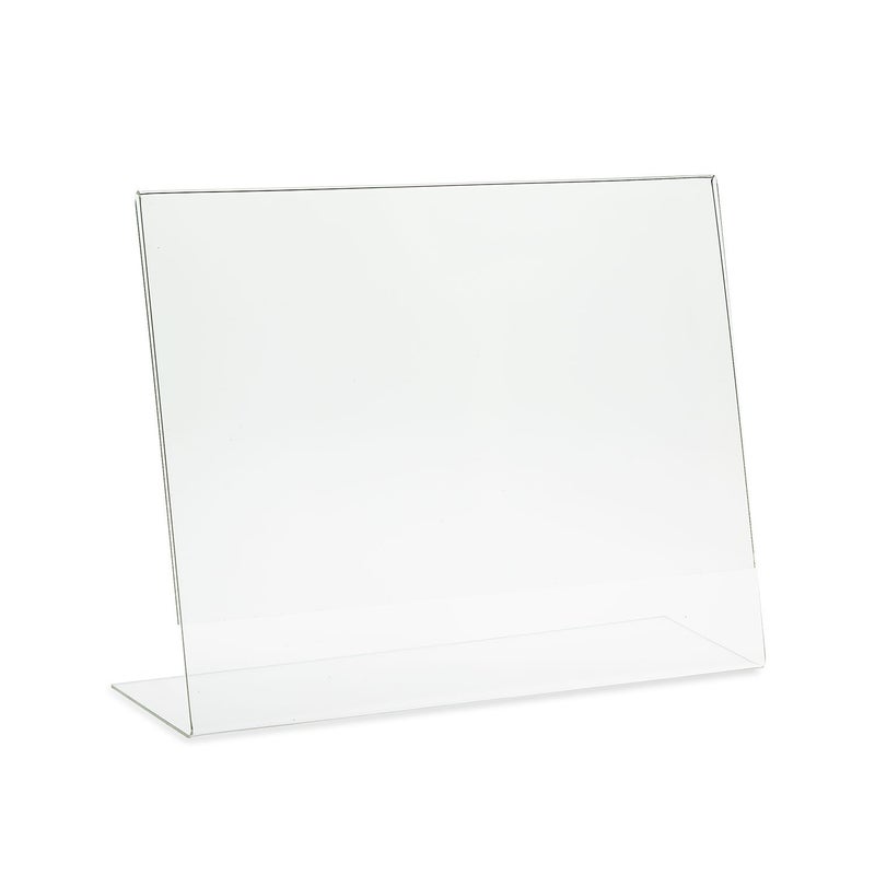 SOURCEONE.ORG 11 x 8.5 Slant Back Clear Acrylic Sign Holder Premium Landscape Ad Frame - Image 2